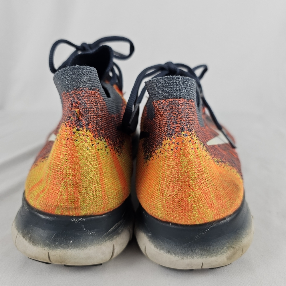 Nike Free RN Flyknit 2017 Men's Running Shoes Orange Grey 880843-401 Size 13 - Picture 7 of 9